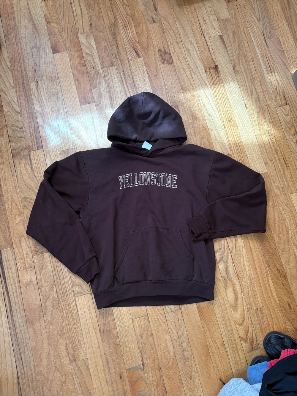Yellowstone Embroidered Pullover Hoodie - Brown